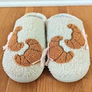 Viral Cozy Croissant Pink Bow Slippers From Marshalls